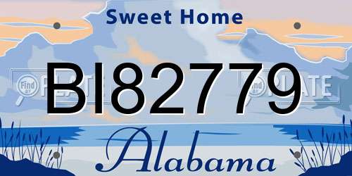 BI82779 Alabama License Plate
