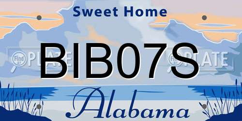 BIB07S Alabama License Plate