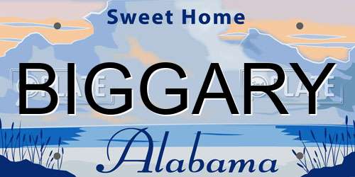 BIGGARY Alabama License Plate