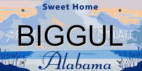 BIGGUL Alabama License Plate