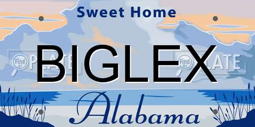 BIGLEX Alabama License Plate