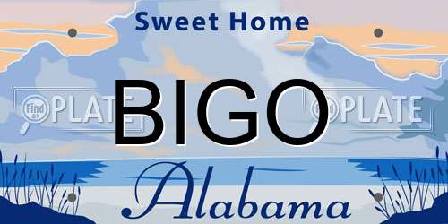 BIGO Alabama License Plate