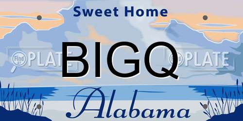 BIGQ Alabama License Plate