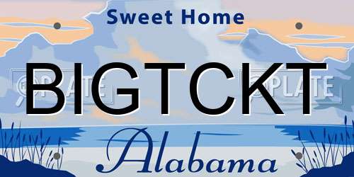 BIGTCKT Alabama License Plate