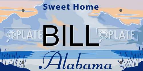 BILL Alabama License Plate