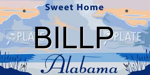 BILLP Alabama License Plate
