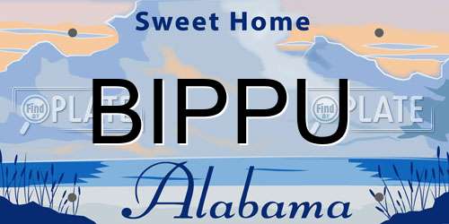 BIPPU Alabama License Plate