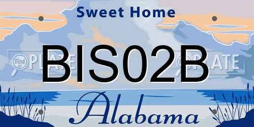 BIS02B Alabama License Plate