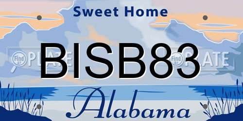 BISB83 Alabama License Plate