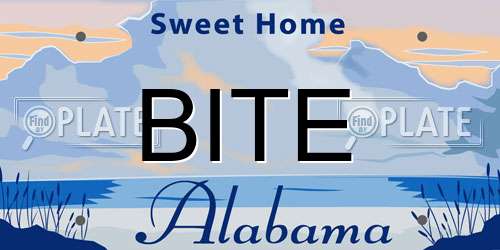 BITE Alabama License Plate