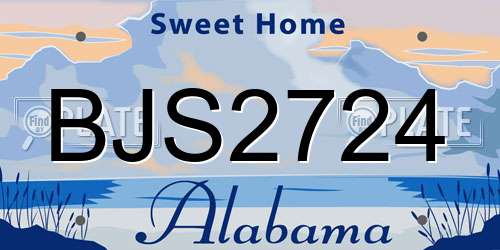 BJS2724 Alabama License Plate