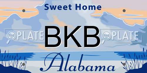BKB Alabama License Plate