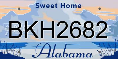 BKH2682 Alabama License Plate