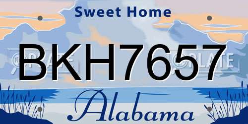 BKH7657 Alabama License Plate