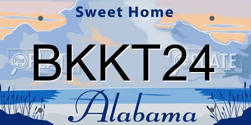 BKKT24 Alabama License Plate