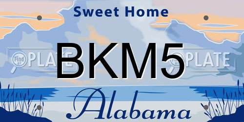 BKM5 Alabama License Plate