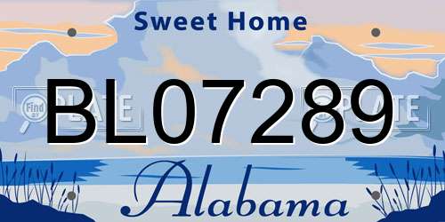 BL07289 Alabama License Plate