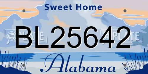 BL25642 Alabama License Plate