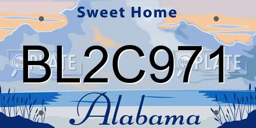 BL2C971 Alabama License Plate
