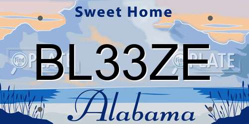 BL33ZE Alabama License Plate