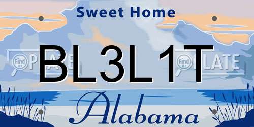 BL3L1T Alabama License Plate