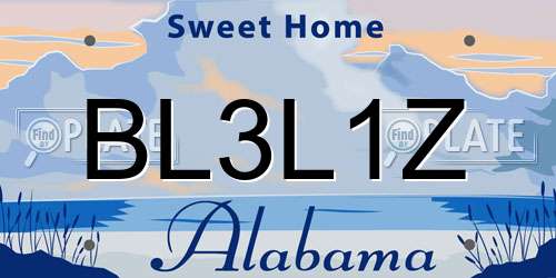 BL3L1Z Alabama License Plate