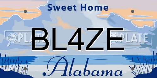 BL4ZE Alabama License Plate