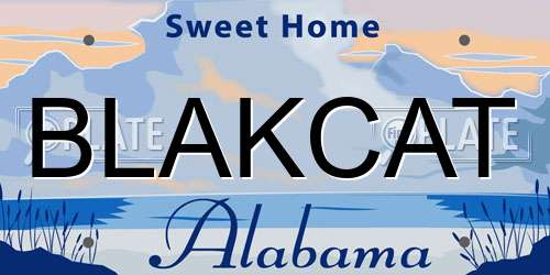 BLAKCAT Alabama License Plate