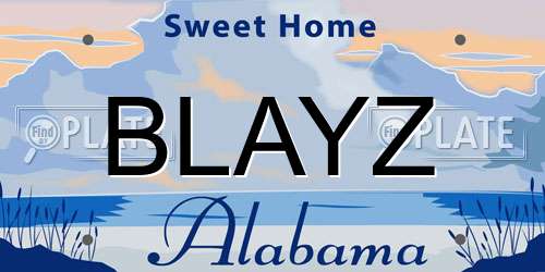 BLAYZ Alabama License Plate