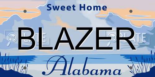 BLAZER Alabama License Plate