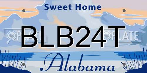 BLB24T Alabama License Plate