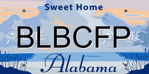 BLBCFP Alabama License Plate
