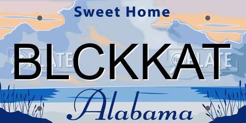 BLCKKAT Alabama License Plate