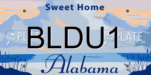 BLDU1 Alabama License Plate
