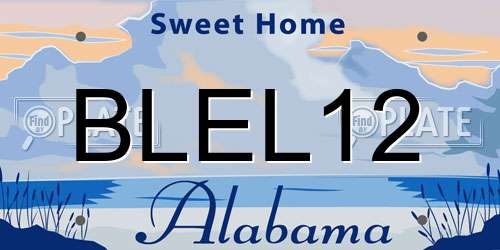 BLEL12 Alabama License Plate