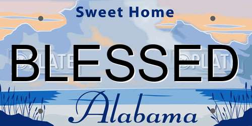 BLESSED Alabama License Plate