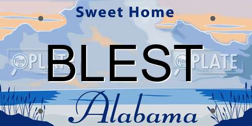 BLEST Alabama License Plate