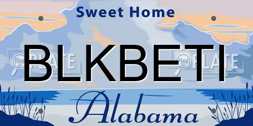 BLKBETI Alabama License Plate