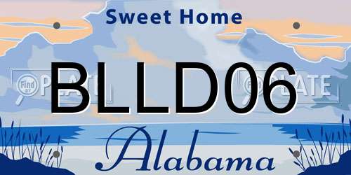 BLLD06 Alabama License Plate