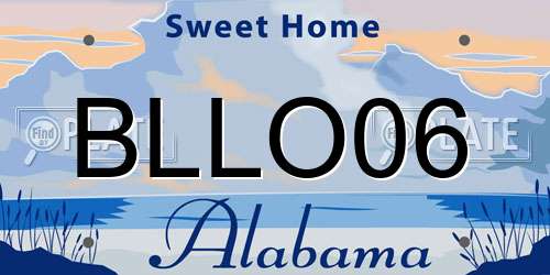 BLLO06 Alabama License Plate