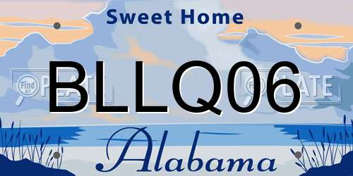 BLLQ06 Alabama License Plate