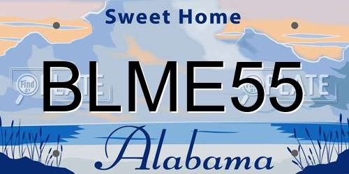 BLME55 Alabama License Plate