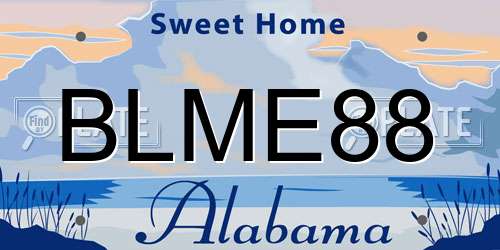 BLME88 Alabama License Plate