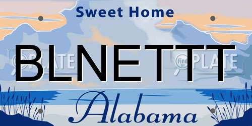 BLNETTT Alabama License Plate