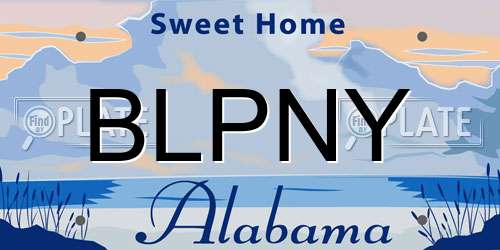 BLPNY Alabama License Plate