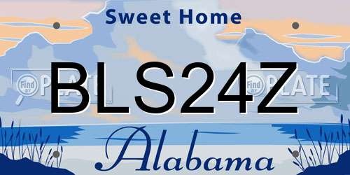BLS24Z Alabama License Plate