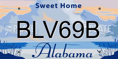 BLV69B Alabama License Plate