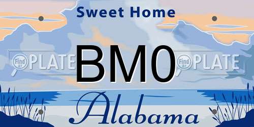 BM0 Alabama License Plate