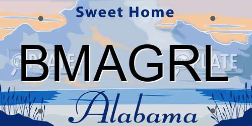 BMAGRL Alabama License Plate