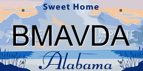 BMAVDA Alabama License Plate